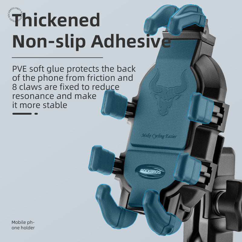 Shock-Absorbing Phone Mount – Metal Construction, 360° Rotation, Universal Fit