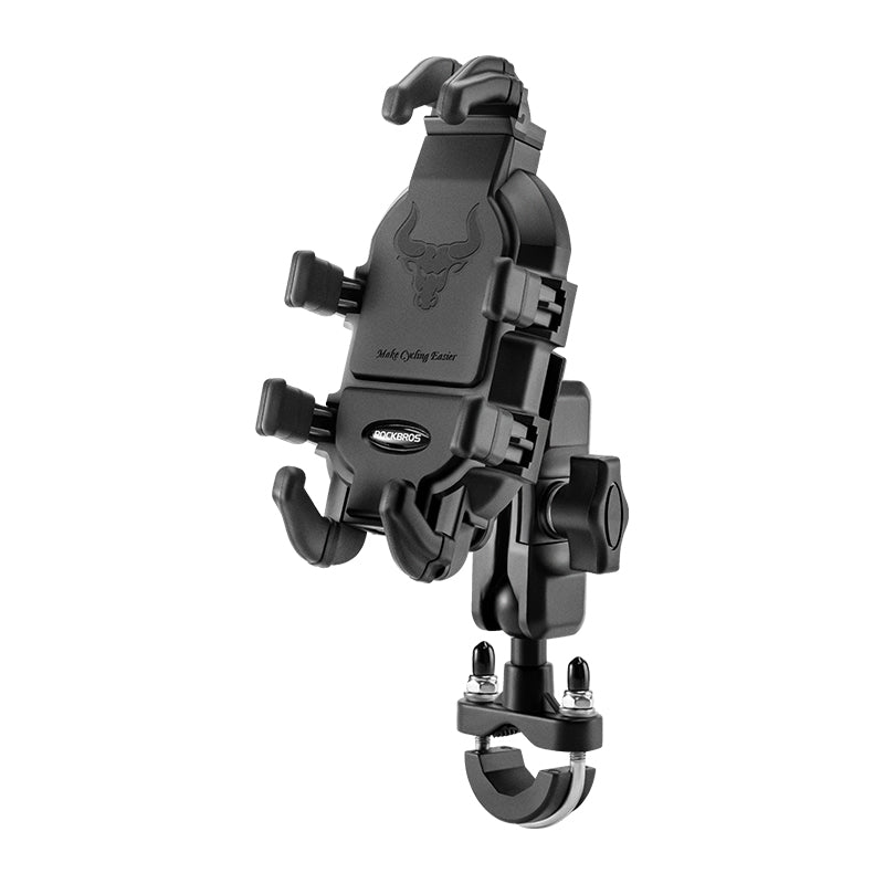 Shock-Absorbing Phone Mount – Metal Construction, 360° Rotation, Universal Fit