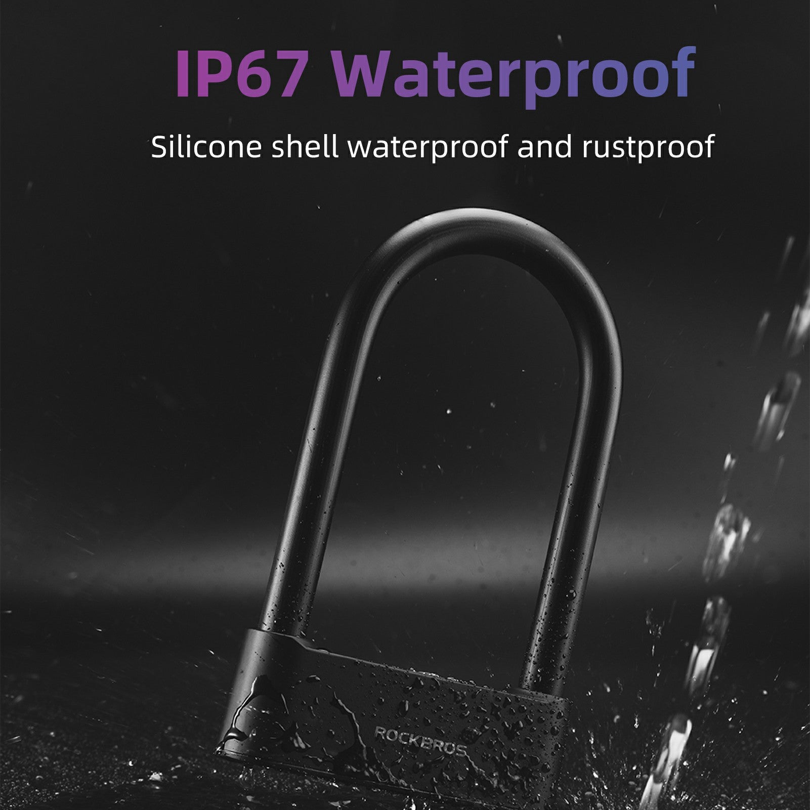 Smart Fingerprint U-Lock with App Control – Keyless, Waterproof, USB-C Rechargeable