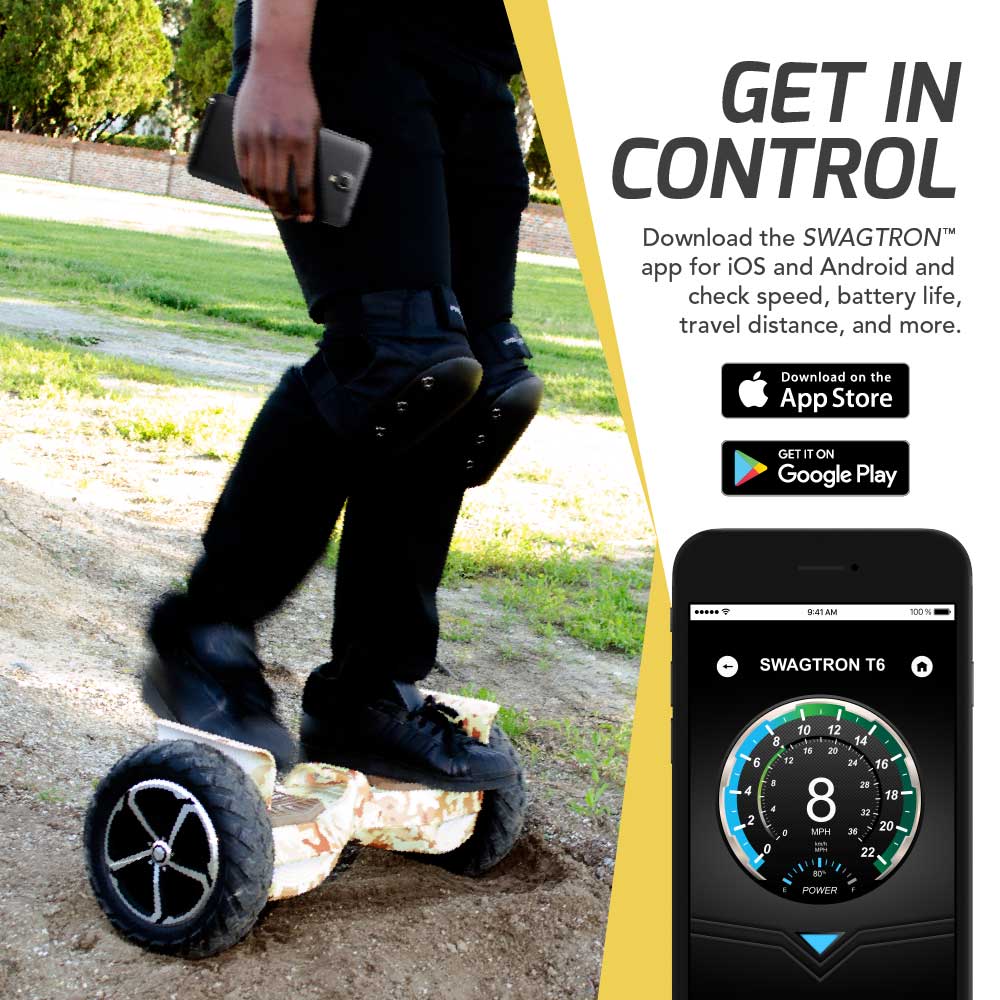SWAGBOARD T6 Outlaw Off-Road Bluetooth Hoverboard, 10 inch Wheels